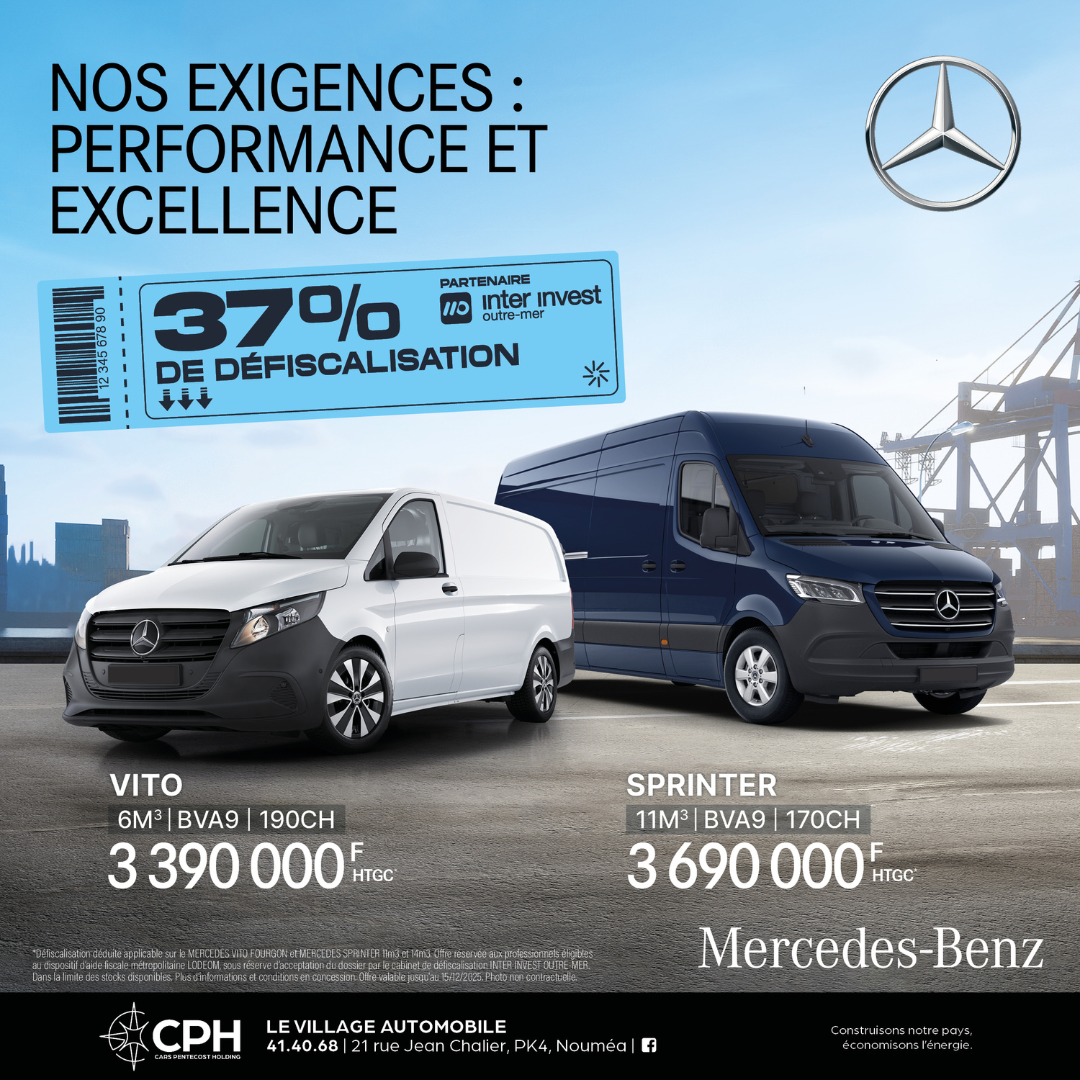 𝟯𝟳% 𝗱𝗲 𝗱𝗲́𝗳𝗶𝘀𝗰𝗮𝗹𝗶𝘀𝗮𝘁𝗶𝗼𝗻 sur nos utilitaires Mercedes-Benz VITO et SPRINTER