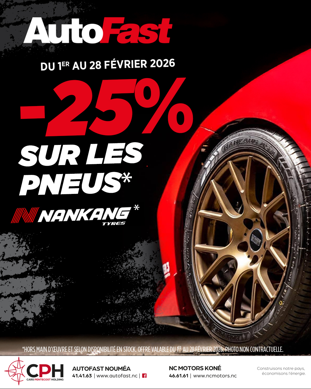 AUTOFAST : 25% sur les pneumatiques NANKANG !