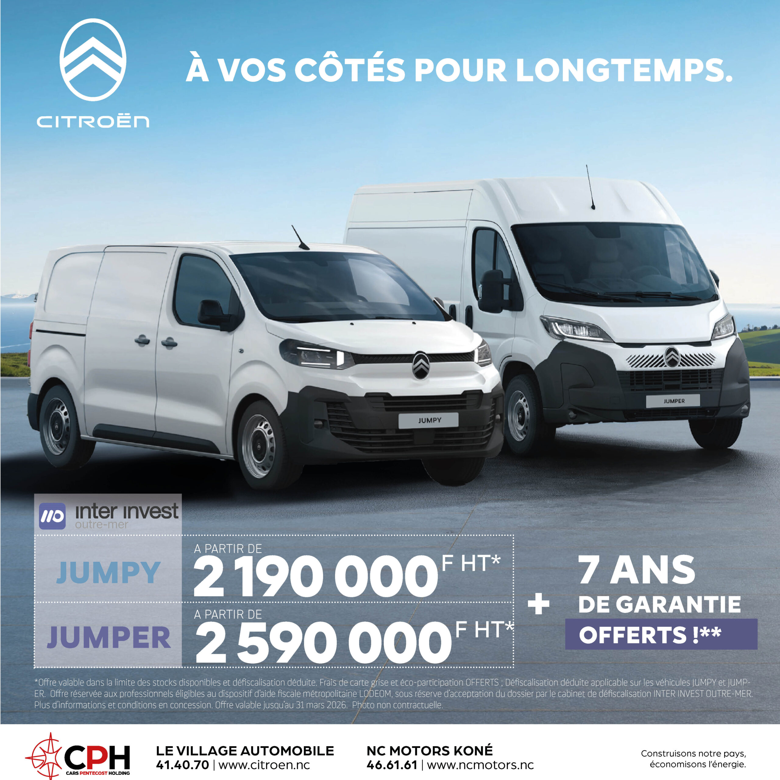 CITROEN JUMPY ou JUMPER, à vos côtés pour longtemps.