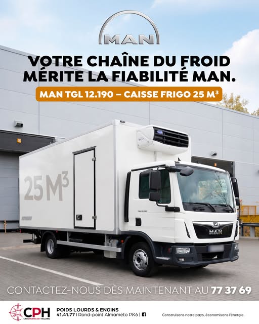 MAN TGL 12.190 – CAISSE FRIGO 25M3
