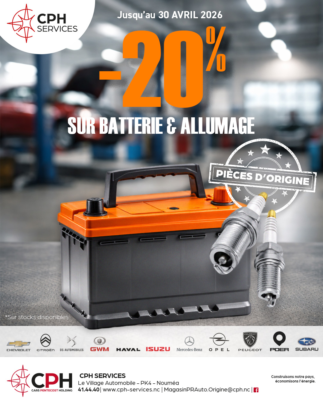 -20% SUR LA BATTERIE & L’ALLUMAGE