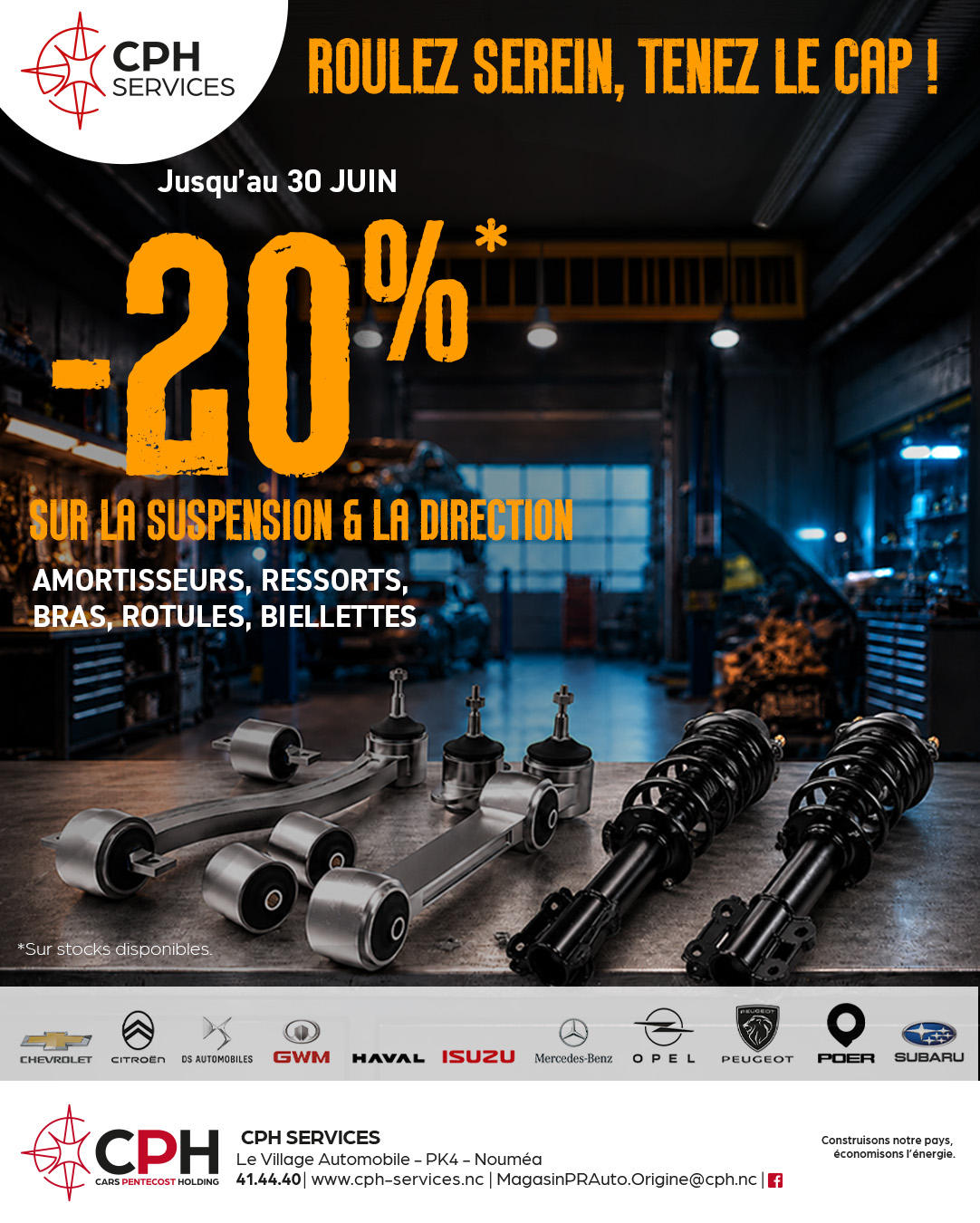 -20% SUR LA SUSPENSION & LA DIRECTION