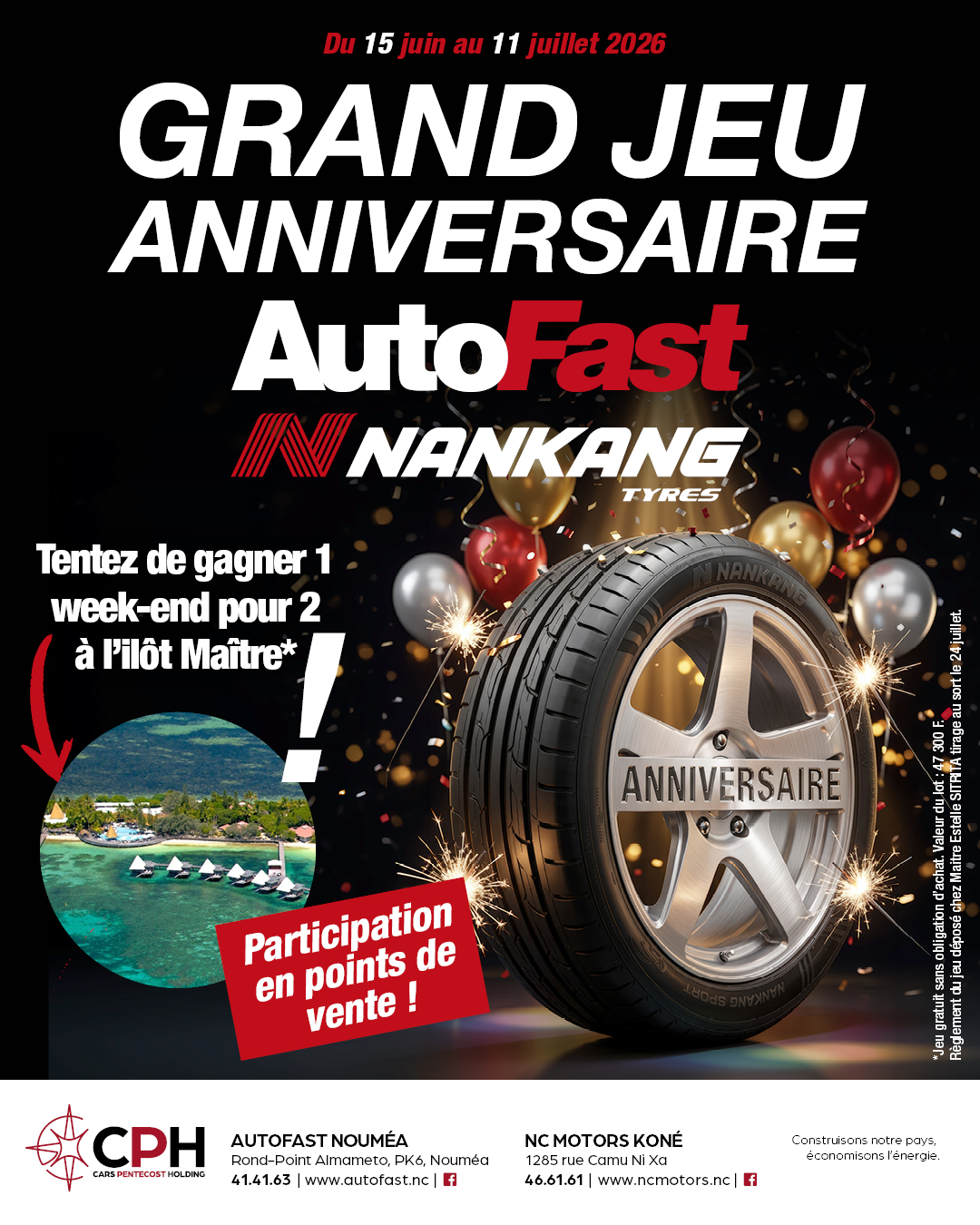 REGLEMENT GRAND JEU AUTOFAST NANKANG DU 15 JUIN AU 11 JUILLET 2026