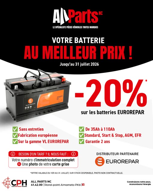 Votre batterie au meilleur prix pour bien démarrer !