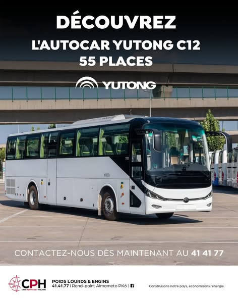 Après le C9, voici son grand frère… Le Yutong C12 !