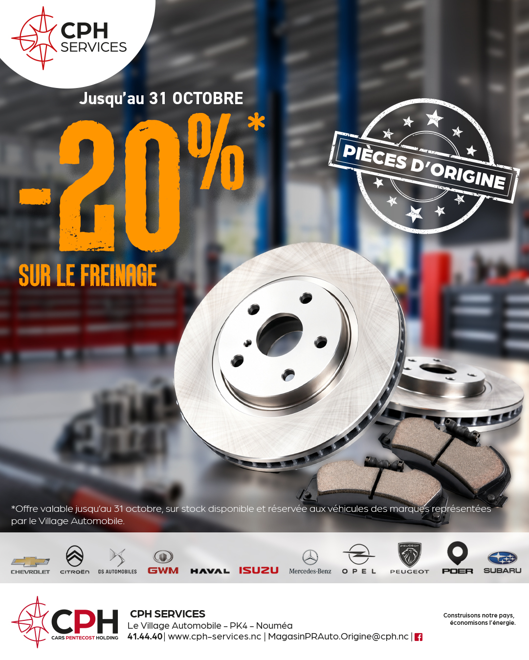 -20 % SUR LE FREINAGE : ROULEZ EN TOUTE SÉCURITÉ !